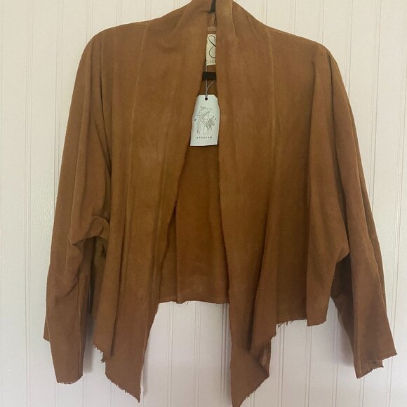 Sparrow Co Spirit Wrap Raw Silk Terracotta One Size - Picture 3 of 5